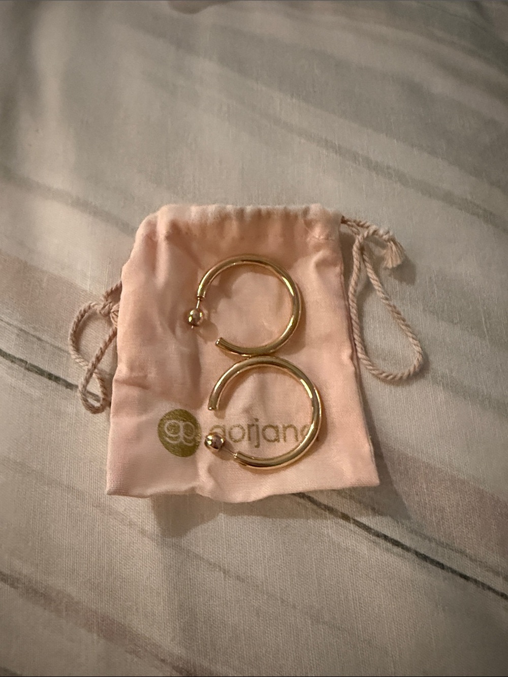 Gorjana Polished Gold Open Hoop Earrings